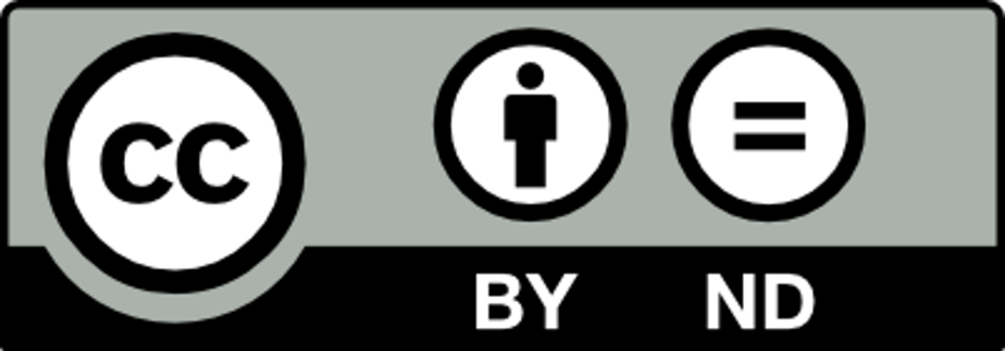 Creative Commons Attribution-NonDeriv license